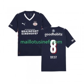 Maillot de Foot PSV Eindhoven Sergino Dest 8 Extérieur 2025-26